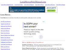 Tablet Screenshot of lawnmowerpartsmanual.com